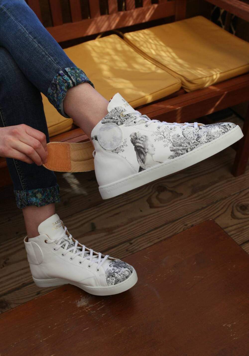 Sneakers Barons Papillom Marie Antoinette Mid Noire