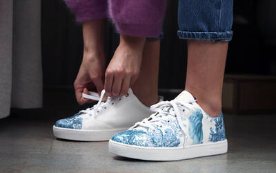 Sneaker Baron Papillon Basse Marie-Antoinette bleu