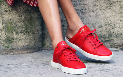 chaussures Mules / sabots Baron Papillon Mule rouge