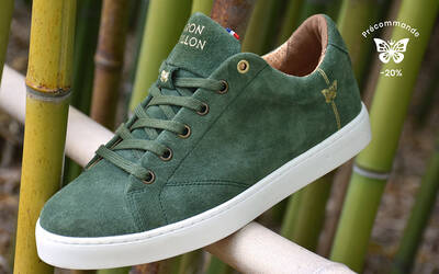 Sneaker Baron Papillon Basse velours vert