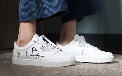Sneaker blanc Baron Papillon Paris, mon amour