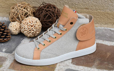 Sneakers Barons Papillom basse toile champagne