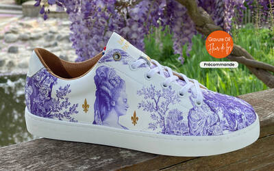 Sneaker Barons Papillom basse Marie-Antoinette Amethyste Fleur de Lys