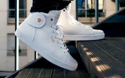 Sneaker Baron Papillon Mid blanche initiales