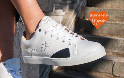 Sneaker Baron Papillon Basse blanche Le Baiser par Quibe