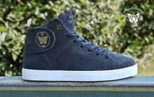 
      Sneaker Baron Papillon Mid velours gris bleu
  