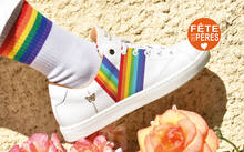 
      Sneaker Baron Papillon Basse blanche Rainbow
  