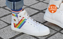 
      Sneaker Baron Papillon Mid blanche Rainbow
  