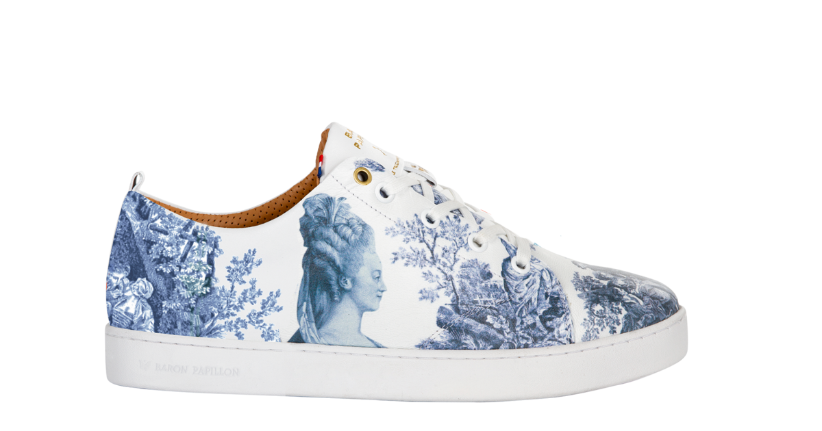 Shoes Sneaker Baron Papillon Low Marie Antoinette Blue Baron Papillon