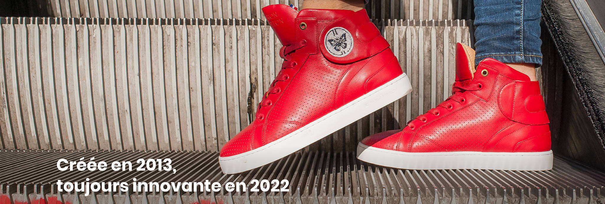Sneaker Baron Papillon Mid Royal Original Rouge Perforée