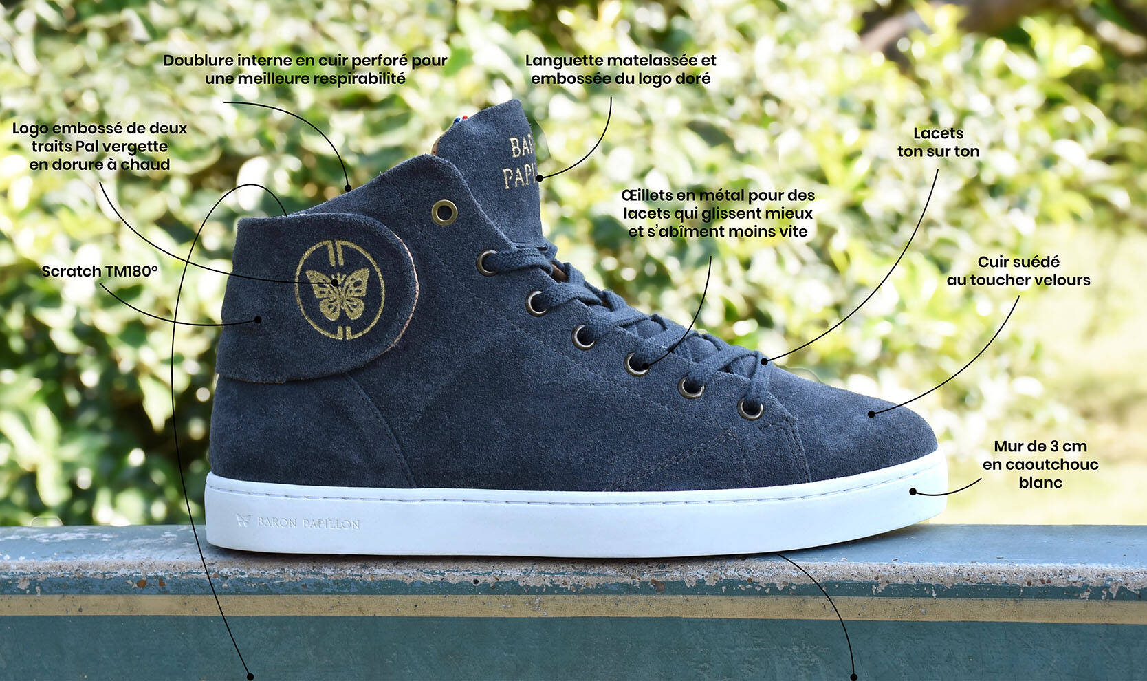 La Mid velours gris