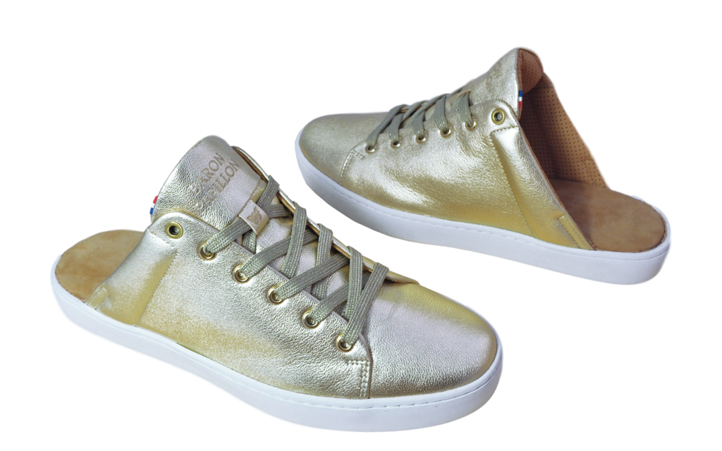 
      Sneaker Mule Baron Papillon Champagne doré
  