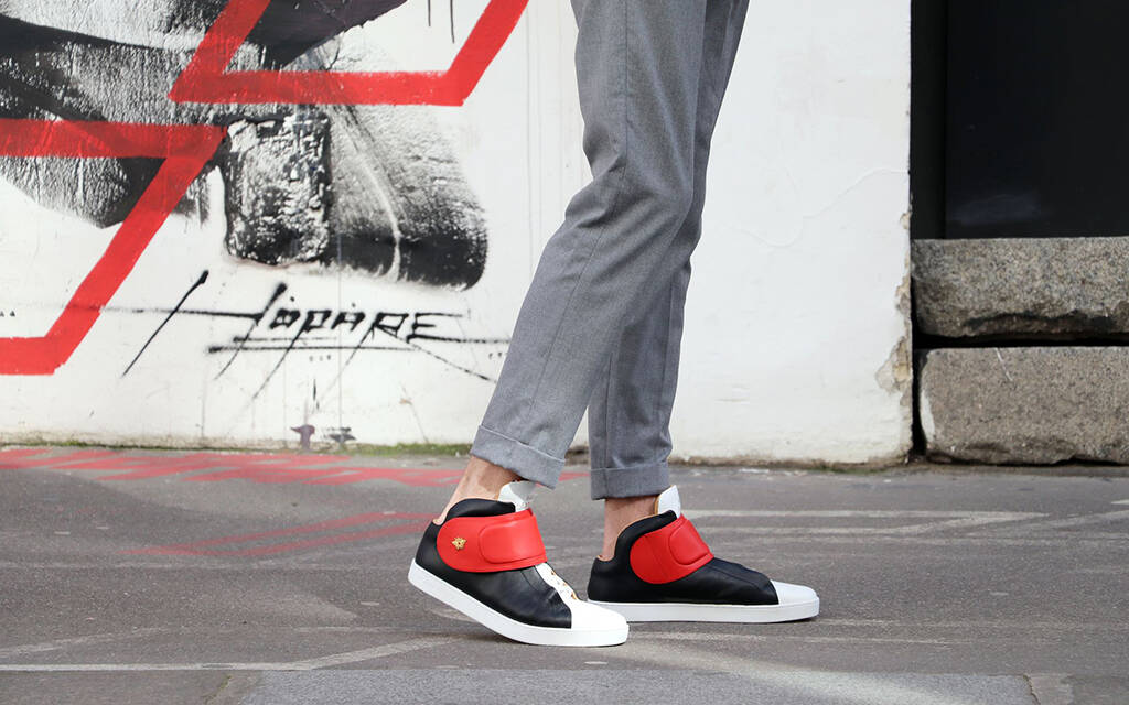 
      Sneaker Baron Papillon Mid Scratch noir/rouge
  