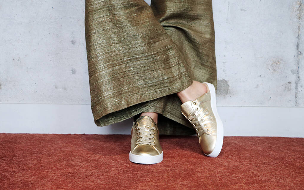 
      Sneaker Mule Baron Papillon Champagne doré
  