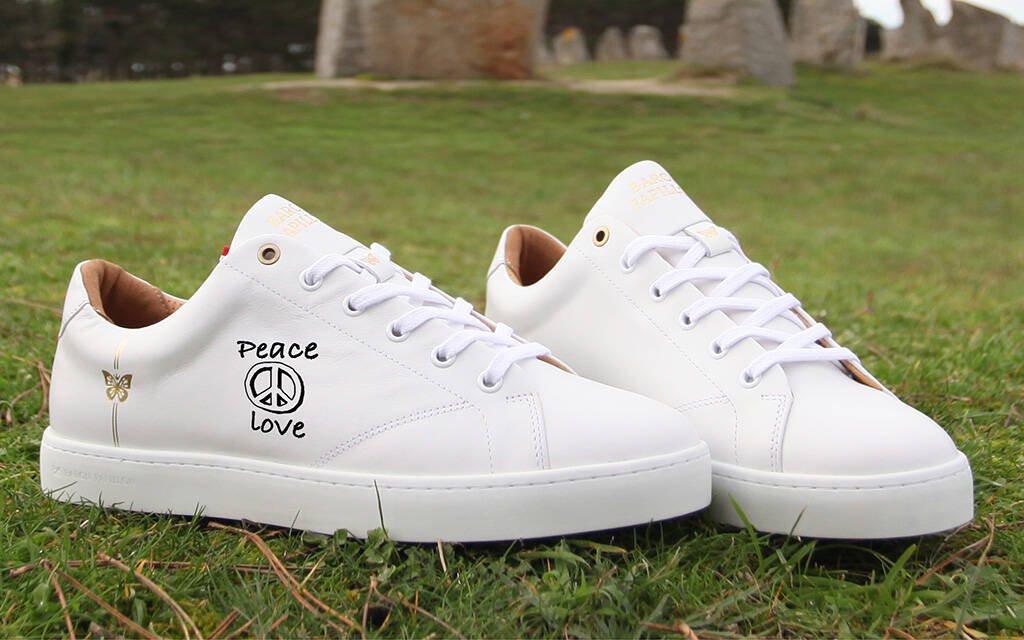 
      Sneaker blanc Baron Papillon Peace & Love
  