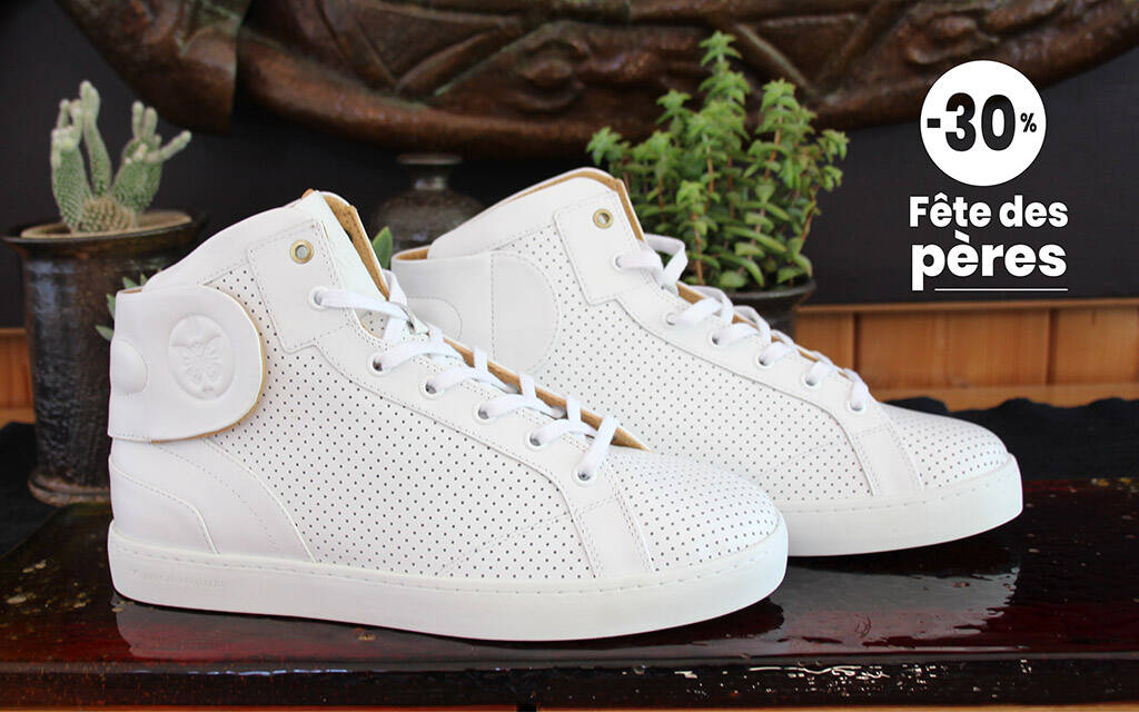 
      Sneaker Baron Papillon Mid Royal Original Blanche Perforée
  