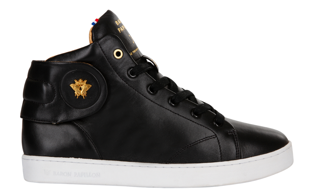 
      Sneaker Baron Papillon Mid noire initiales
  