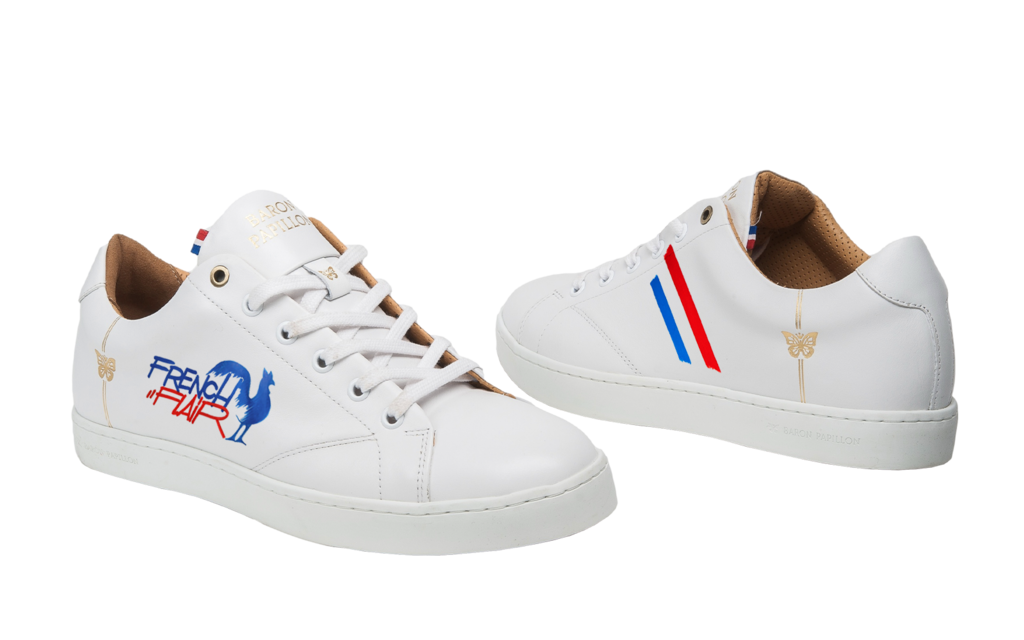 
      Sneaker basse blanche custom French Flair
  