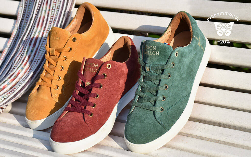 
      Sneaker Baron Papillon Basse velours vert
  