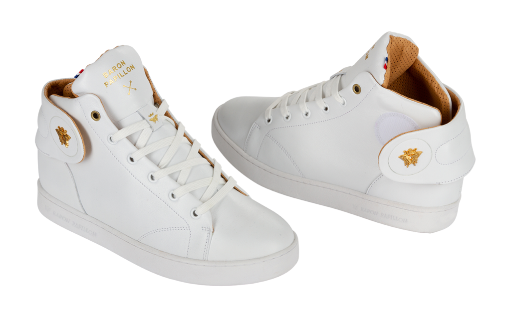 
      Sneaker Baron Papillon Mid blanche initiales
  