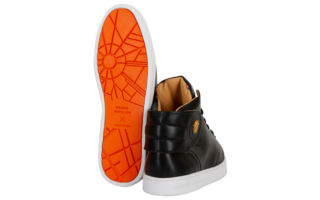
      Sneaker Baron Papillon Mid noire initiales
  