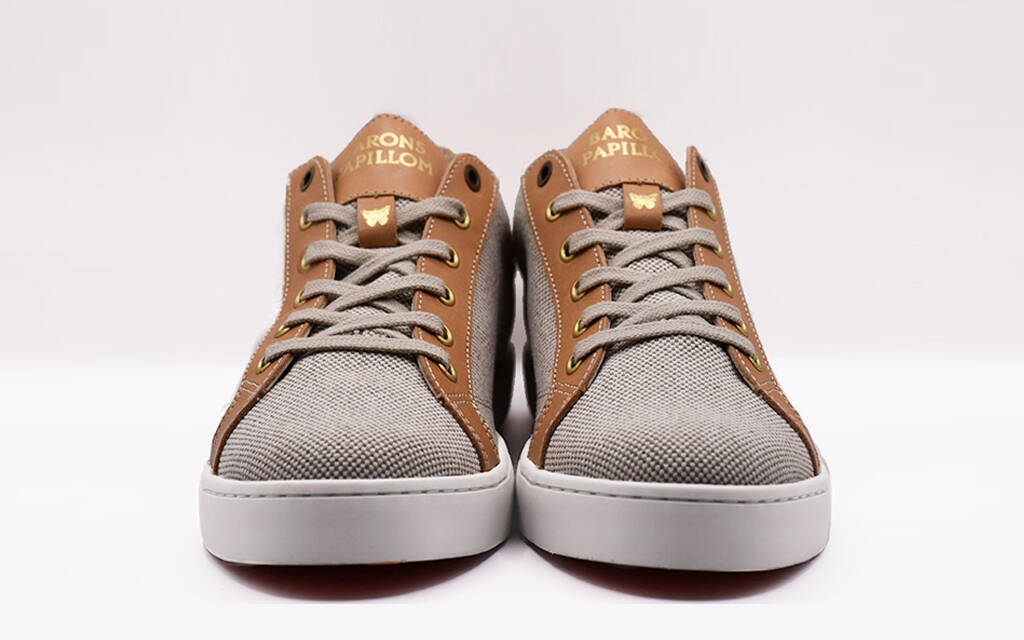 Chaussure Basse Toile Champagne Baron Papillon Sneakers Made in France Paris