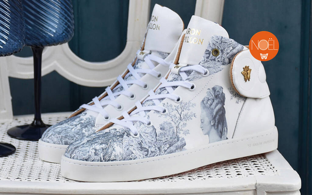 Shoes Sneaker Baron Papillon Mid Royal Marie Antoinette Baron Papillon Sneakers Made in France