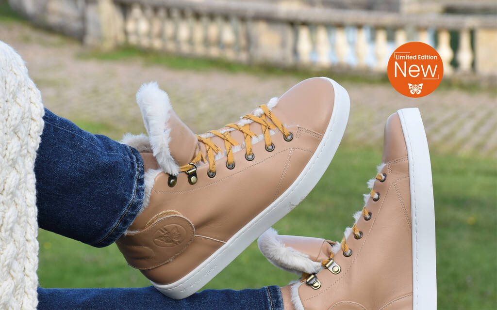 Sko Sneaker Barons Papillom Mid Fourrure Baron Papillon Sneakers Made in France Paris