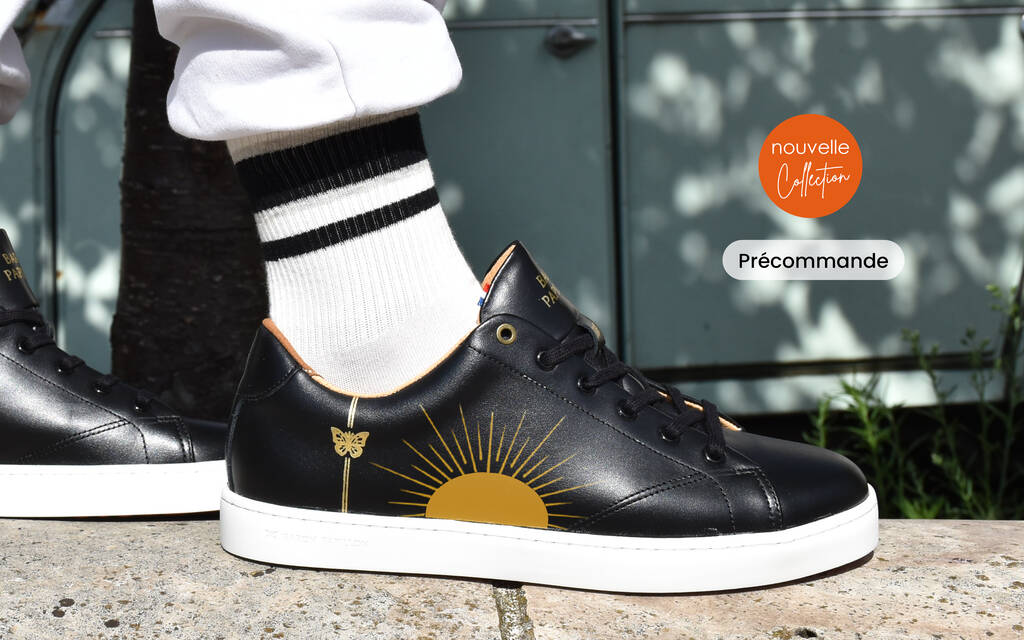 
      Sneaker Baron Papillon Basse Noire Mille feux
  