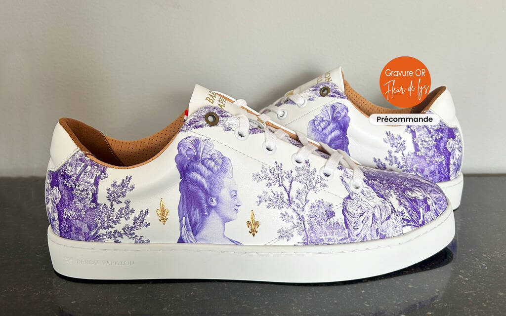 
      Sneaker Barons Papillom basse Marie-Antoinette Amethyste Fleur de Lys
  