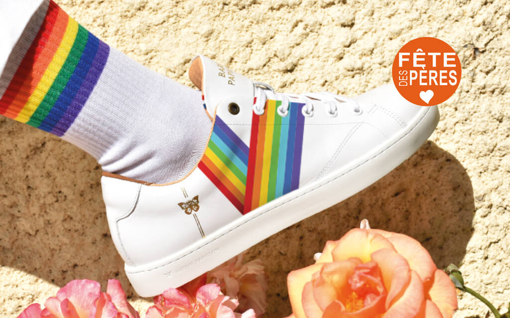 
      Sneaker Baron Papillon Basse blanche Rainbow
  