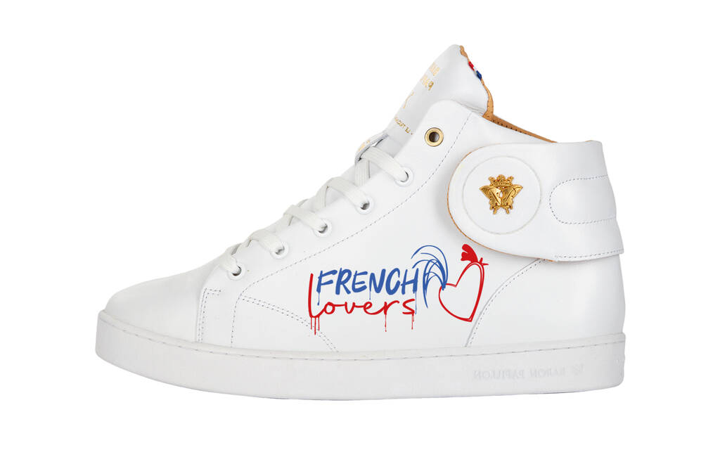 
      Sneaker Baron Papillon Mid blanche French Lovers
  