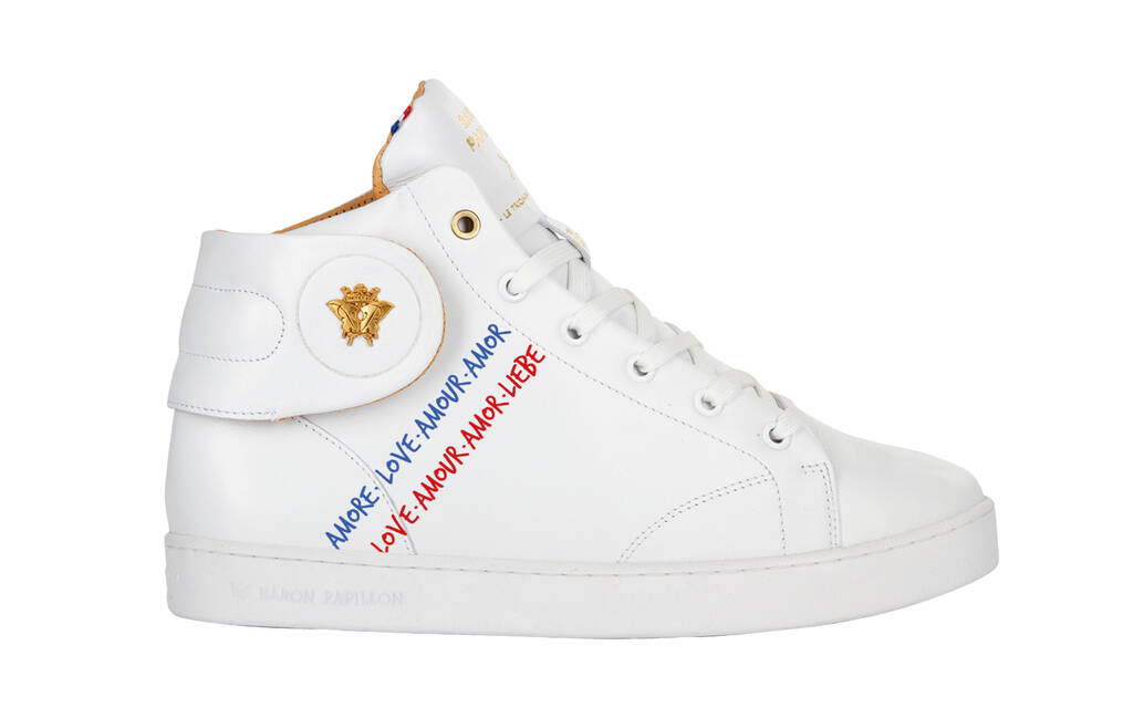
      Sneaker Baron Papillon Mid blanche French Lovers
  