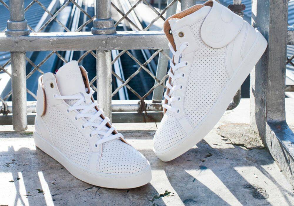 Sneaker Barons Papillom Mid Royal Original Blanche Perforée
